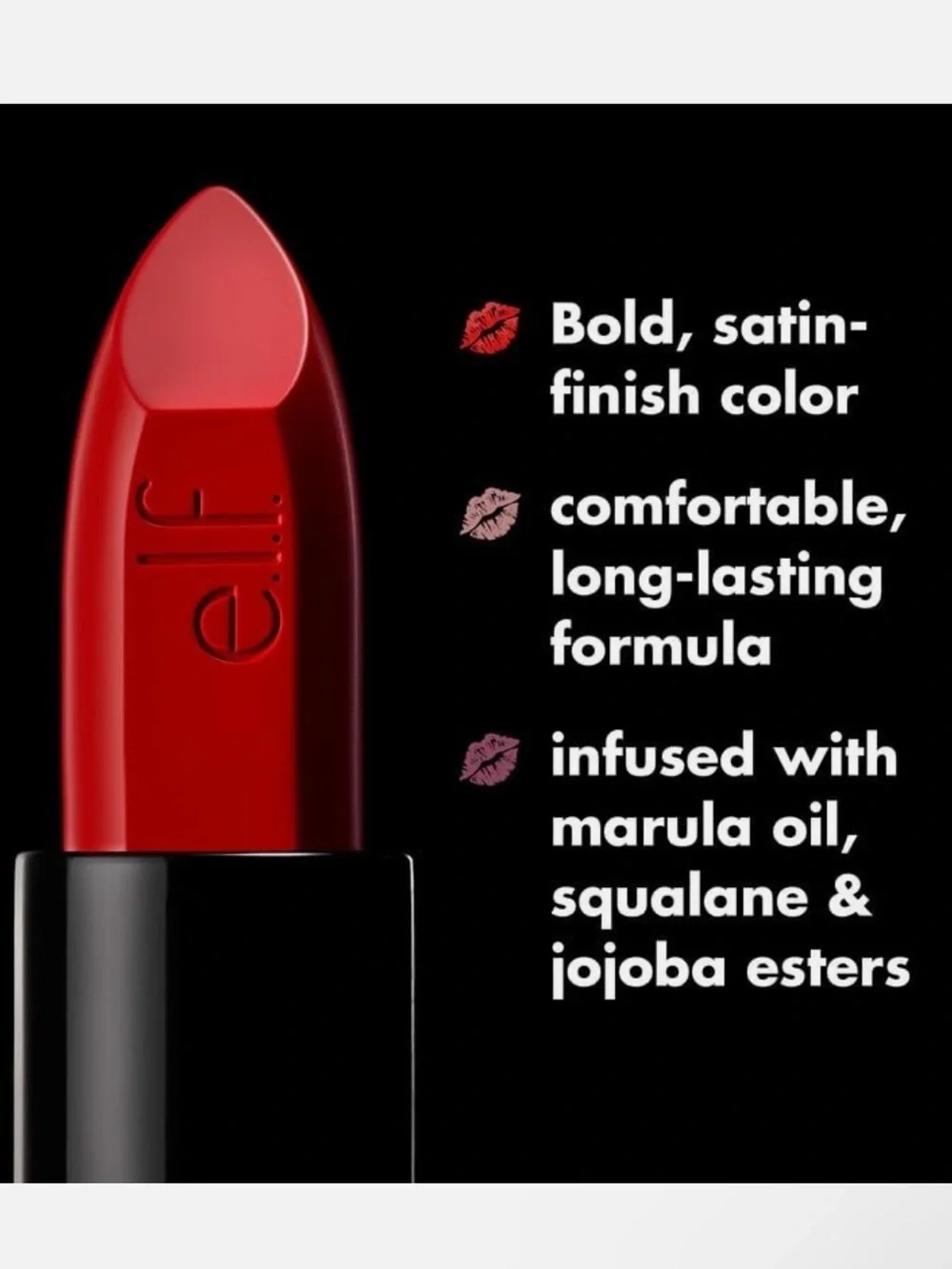 ELF O Face Satin Lipstick — Hustle